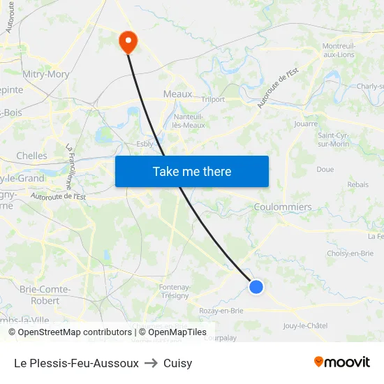 Le Plessis-Feu-Aussoux to Cuisy map