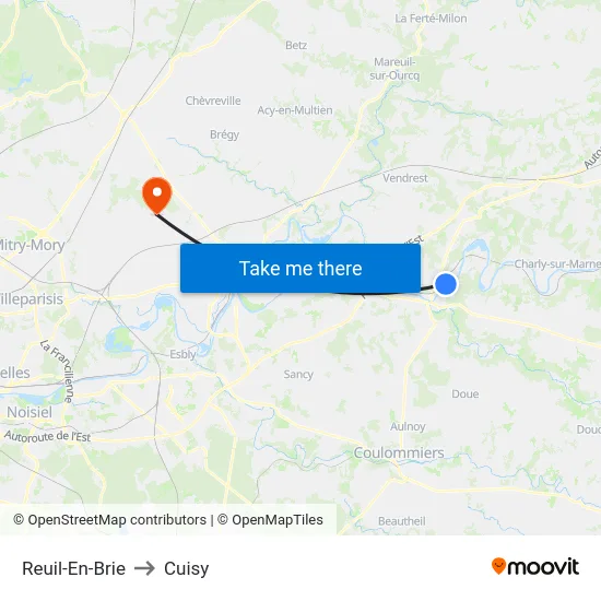 Reuil-En-Brie to Cuisy map
