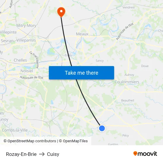 Rozay-En-Brie to Cuisy map