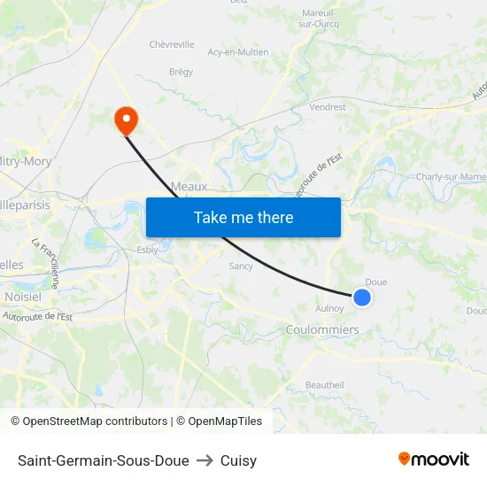 Saint-Germain-Sous-Doue to Cuisy map