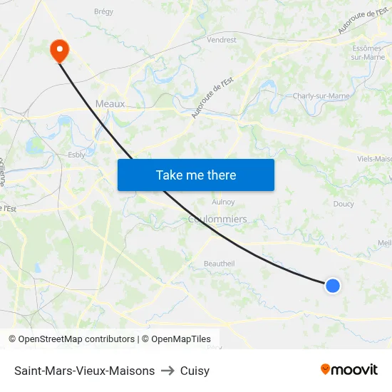 Saint-Mars-Vieux-Maisons to Cuisy map
