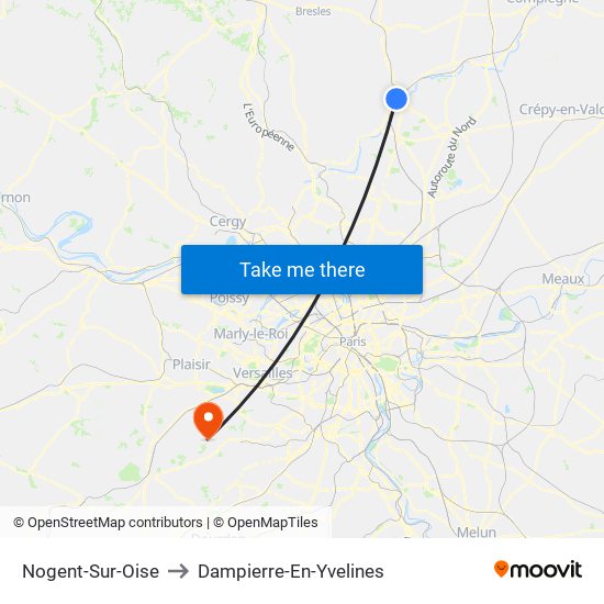 Nogent-Sur-Oise to Nogent-Sur-Oise map