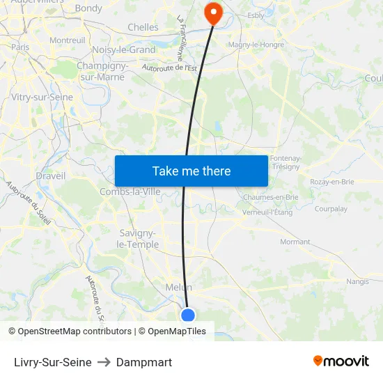 Livry-Sur-Seine to Dampmart map