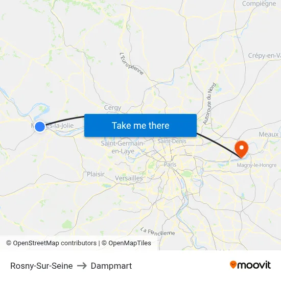 Rosny-Sur-Seine to Dampmart map