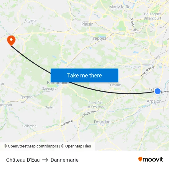 Château D'Eau to Dannemarie map