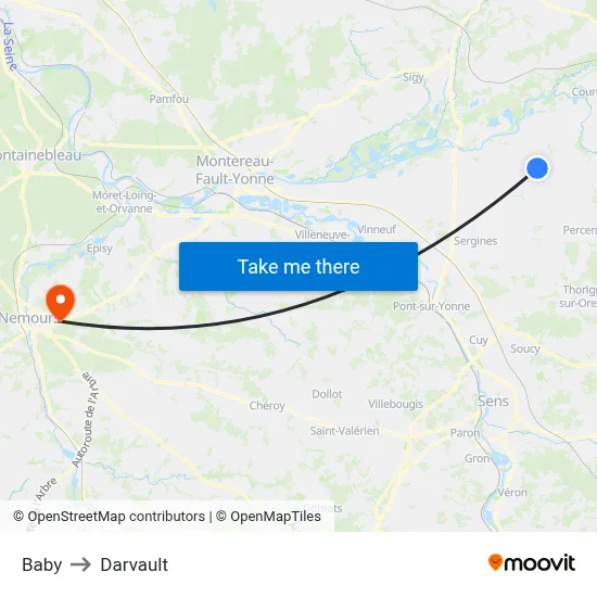 Baby to Darvault map