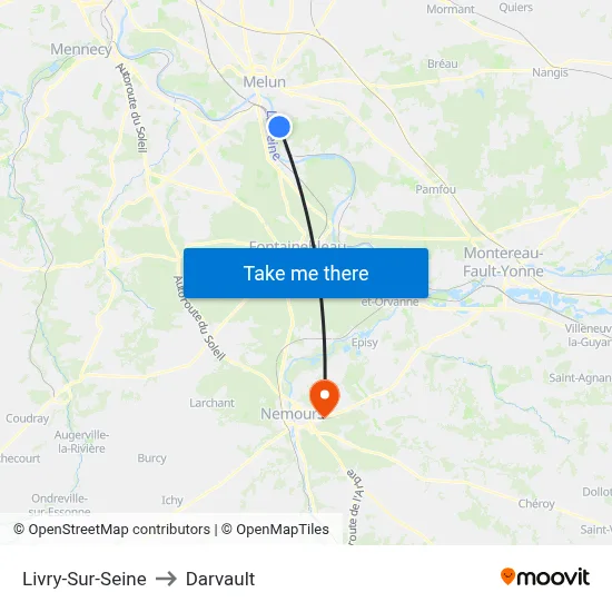 Livry-Sur-Seine to Darvault map