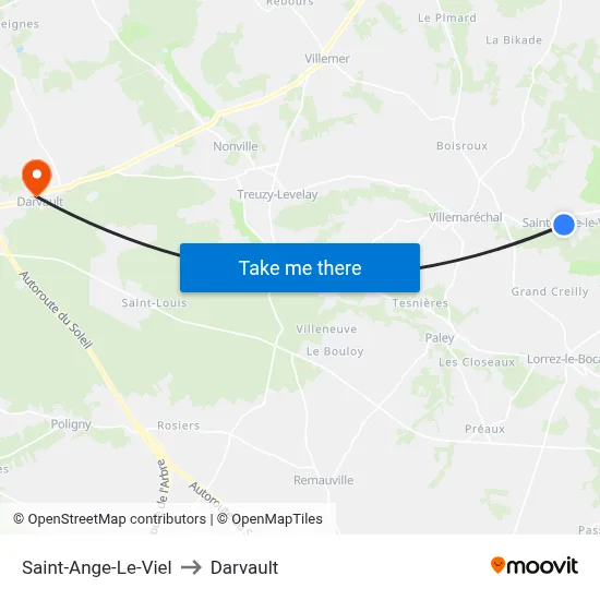 Saint-Ange-Le-Viel to Darvault map