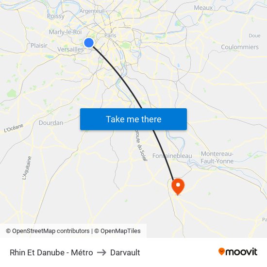 Rhin Et Danube - Métro to Darvault map