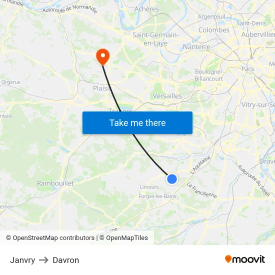 Janvry to Davron map