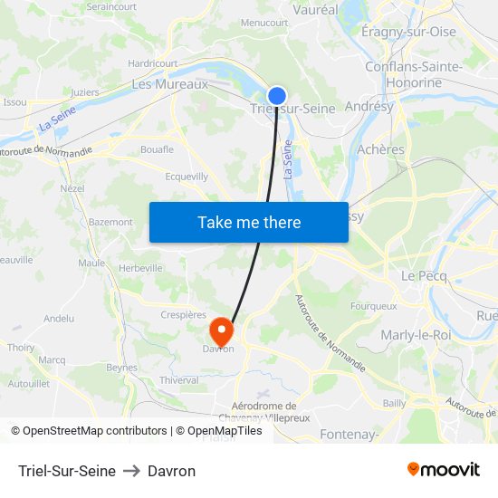 Triel-Sur-Seine to Davron map