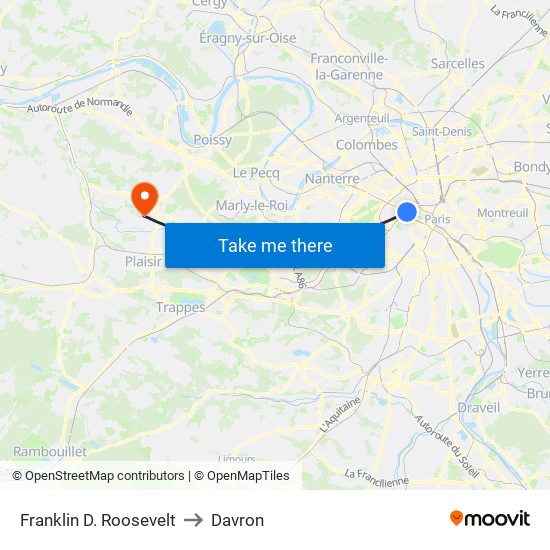 Franklin D. Roosevelt to Davron map