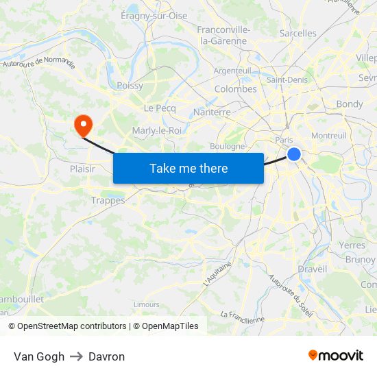 Van Gogh to Davron map