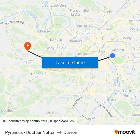 Pyrénées - Docteur Netter to Davron map