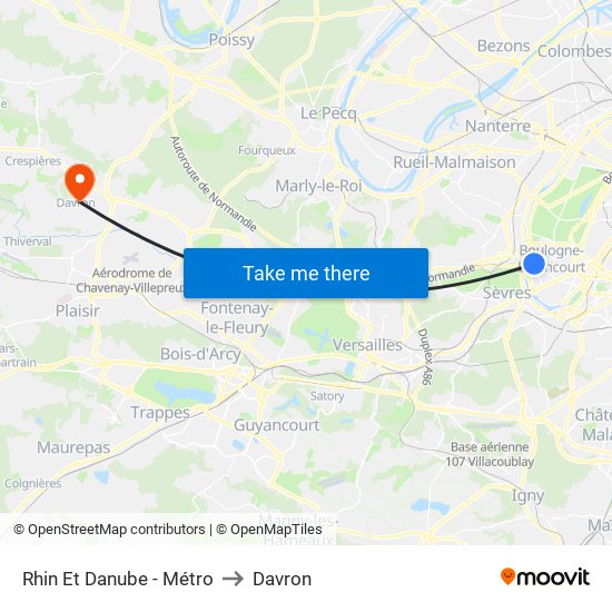 Rhin Et Danube - Métro to Davron map