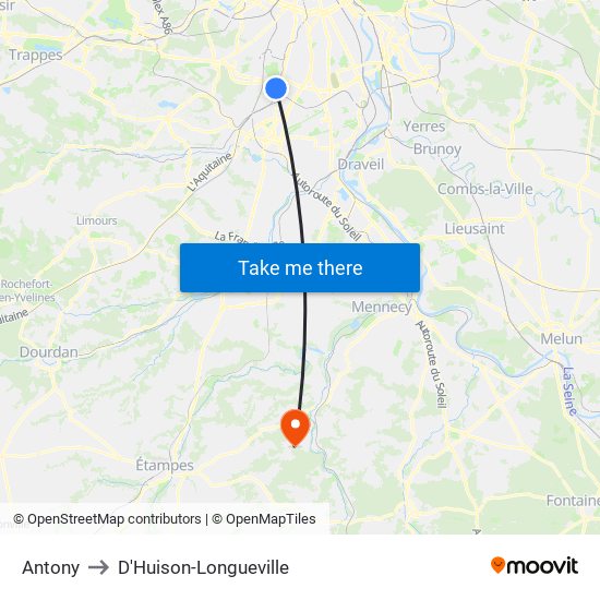 Antony to D'Huison-Longueville map