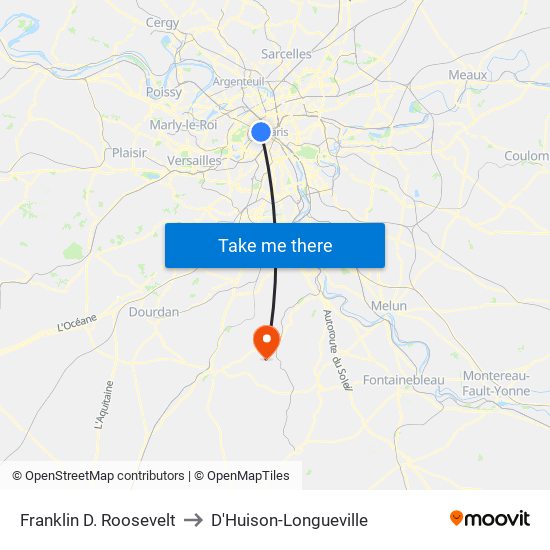 Franklin D. Roosevelt to D'Huison-Longueville map