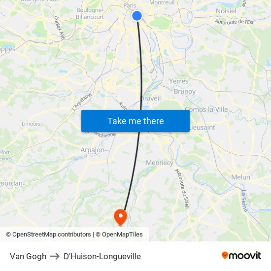 Van Gogh to D'Huison-Longueville map