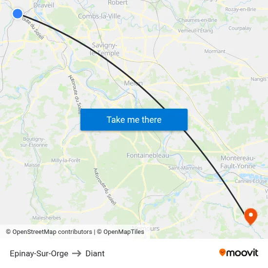 Epinay-Sur-Orge to Diant map