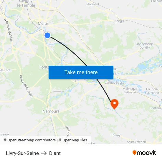 Livry-Sur-Seine to Diant map