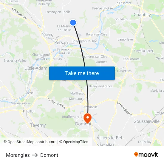 Morangles to Domont map