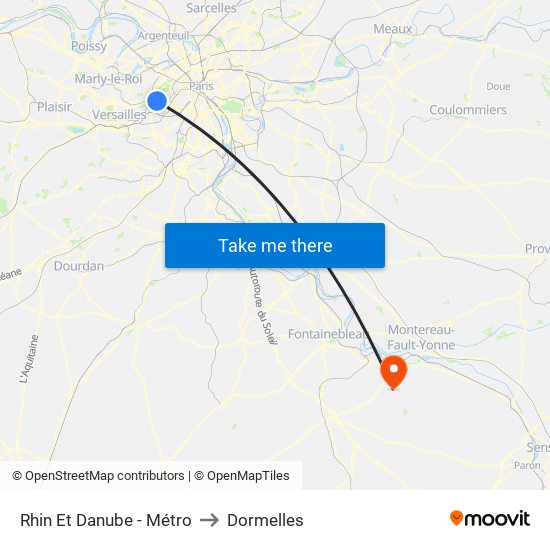 Rhin Et Danube - Métro to Dormelles map