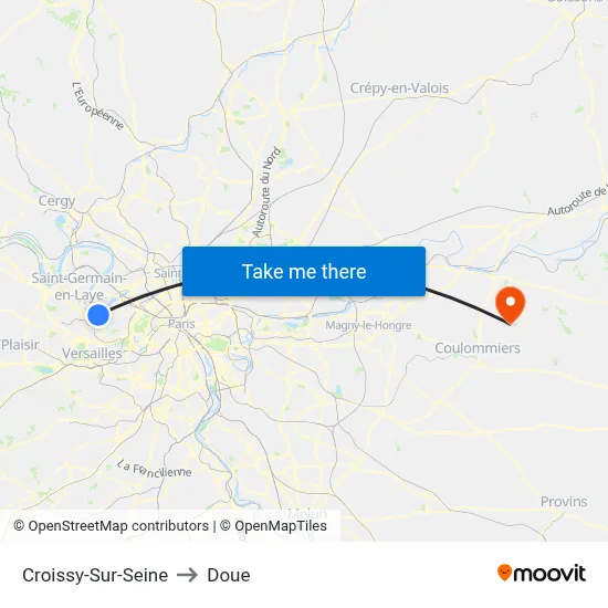 Croissy-Sur-Seine to Doue map