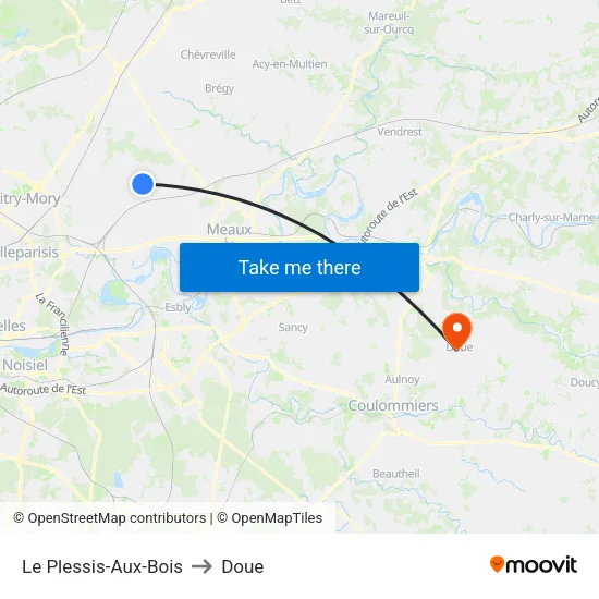 Le Plessis-Aux-Bois to Doue map