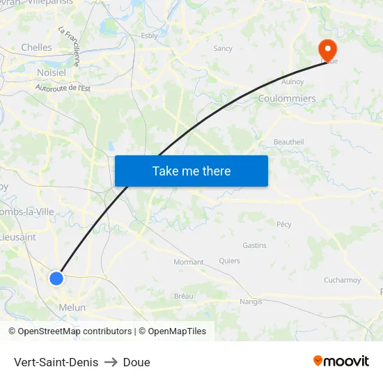 Vert-Saint-Denis to Doue map