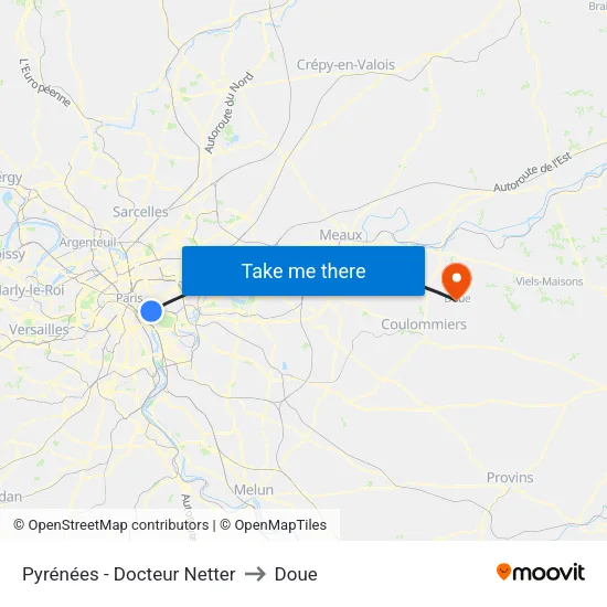 Pyrénées - Docteur Netter to Doue map
