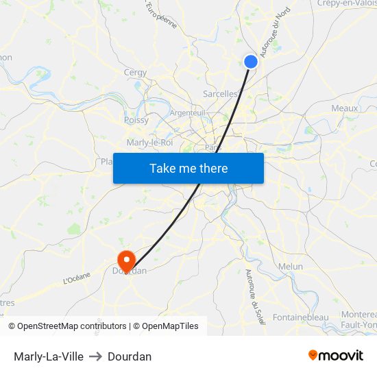 Marly-La-Ville to Dourdan map
