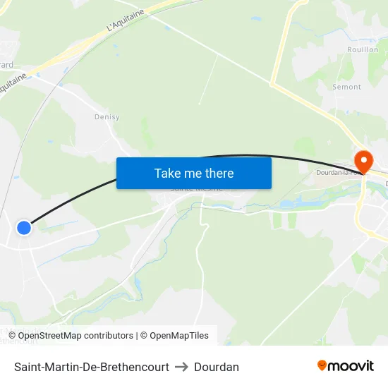 Saint-Martin-De-Brethencourt to Dourdan map