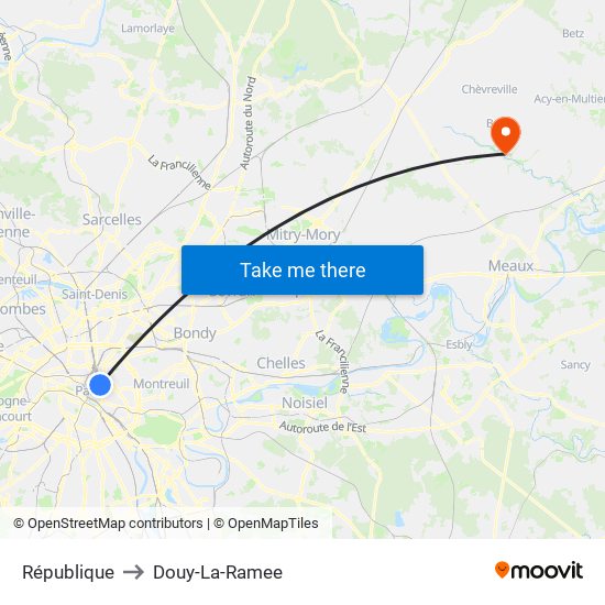 République to Douy-La-Ramee map