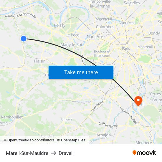 Mareil-Sur-Mauldre to Draveil map