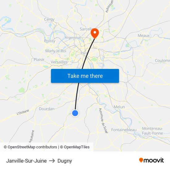 Janville-Sur-Juine to Dugny map