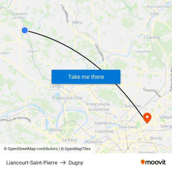 Liancourt-Saint-Pierre to Dugny map