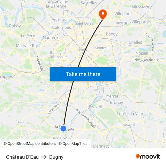Château D'Eau to Dugny map