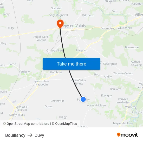 Bouillancy to Duvy map