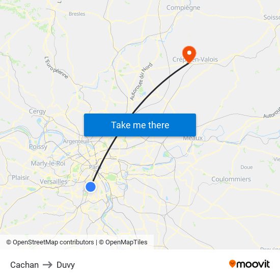 Cachan to Duvy map