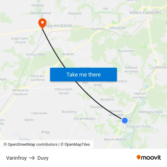 Varinfroy to Duvy map