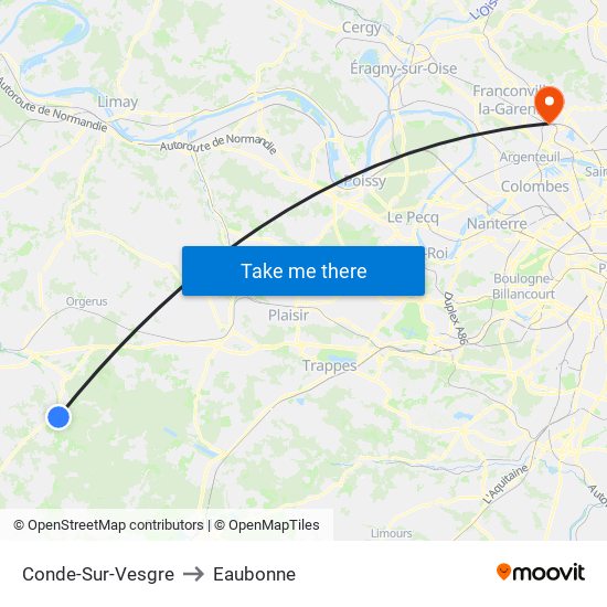 Conde-Sur-Vesgre to Eaubonne map