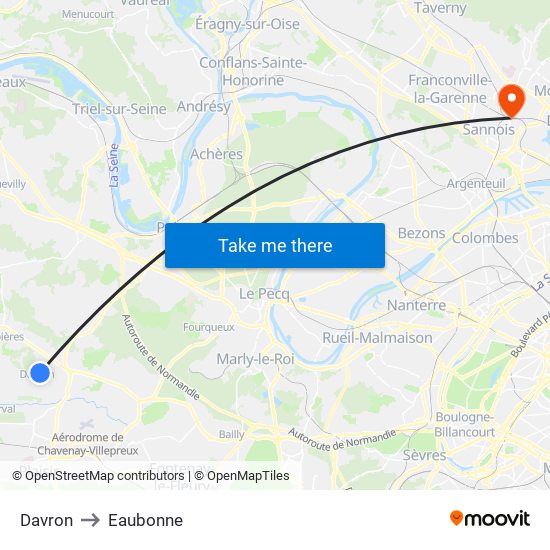 Davron to Eaubonne map