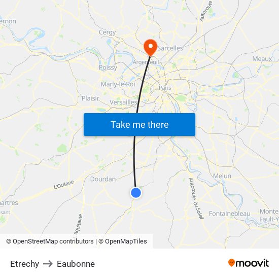 Etrechy to Eaubonne map