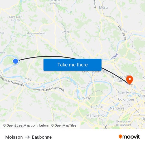 Moisson to Eaubonne map