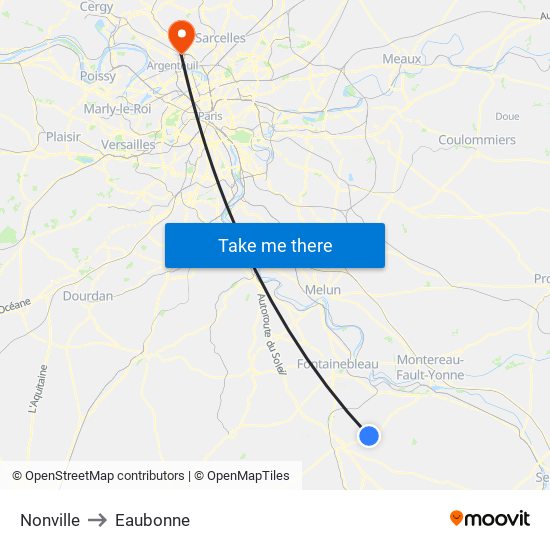 Nonville to Eaubonne map