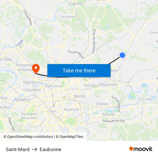 Saint-Mard to Eaubonne map