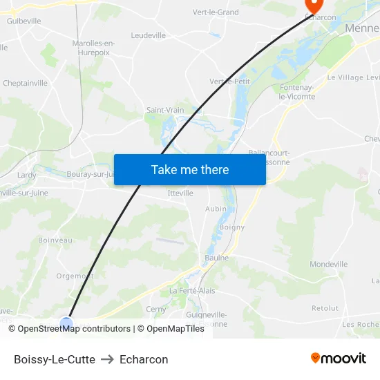 Boissy-Le-Cutte to Echarcon map