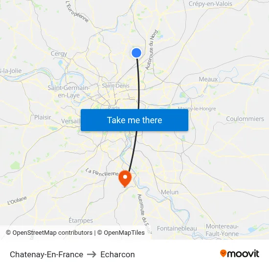 Chatenay-En-France to Echarcon map