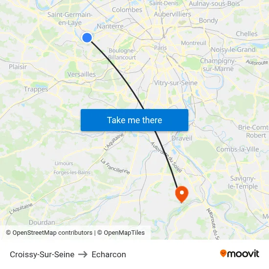 Croissy-Sur-Seine to Echarcon map