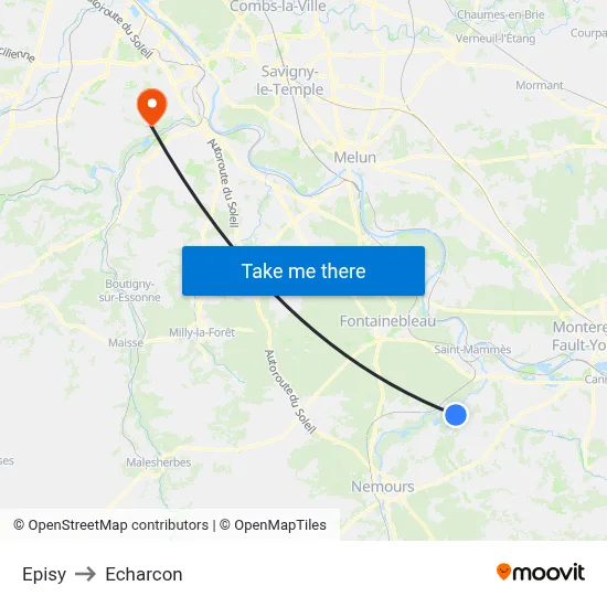 Episy to Echarcon map